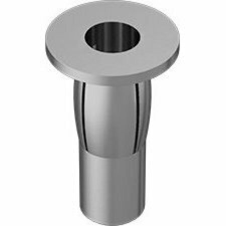 BSC PREFERRED Zinc Yellow Plated Steel Rivet Nut for Plastics 1/4-20 Thread for .020-.280 Material Thick, 10PK 97217A393